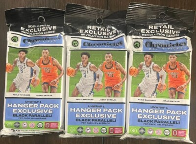 Lot of 3 2022 23 Panini Chronicles Draft Picks Basketball 30 Card Hanger Pack
