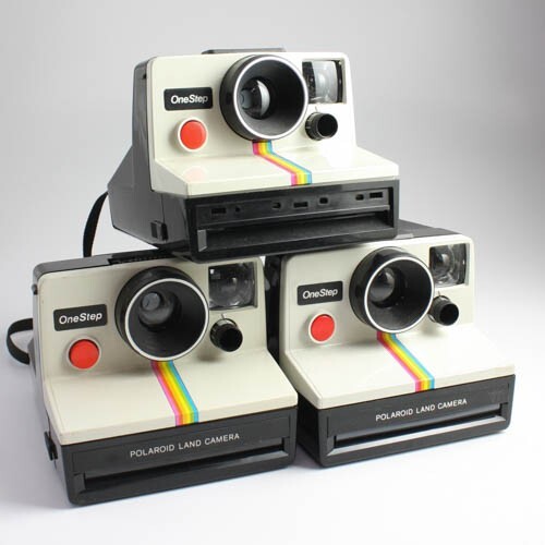 Lot of Polaroid One Step Land Camera Rainbow Stripe Parts