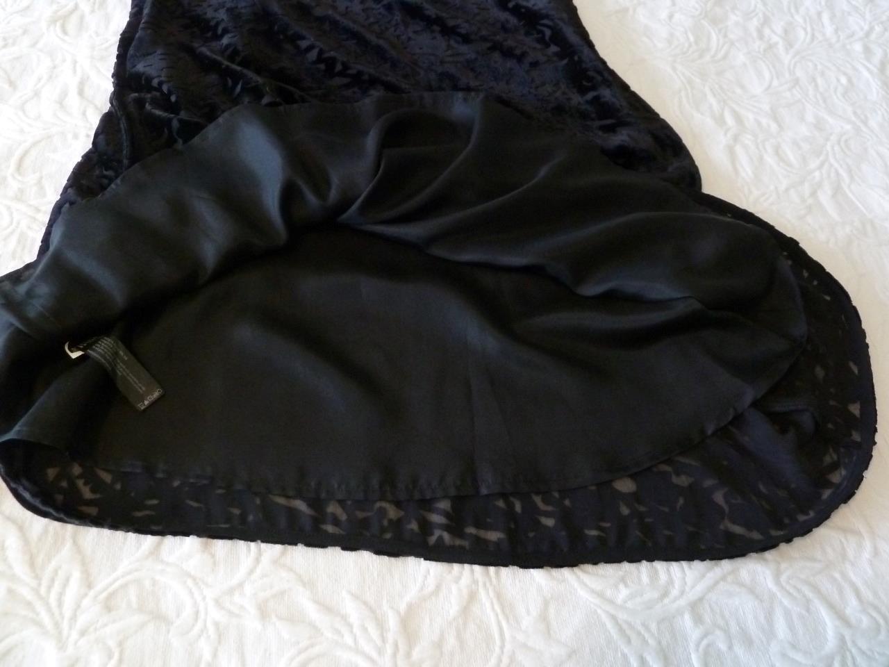 EILEEN FISHER Black Silk Rayon Velvet Burnout*Sil… - image 10