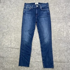 AGOLDE Sophie High Rise Raw Hem Crop Skinny‎ Denim Jean Size 28 Style A018-3005.