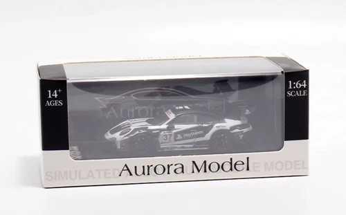 Aurora 1:64 Black 992 GT3 RS #37 Racing Sports Model Diecast Metal Car - Picture 11 of 11