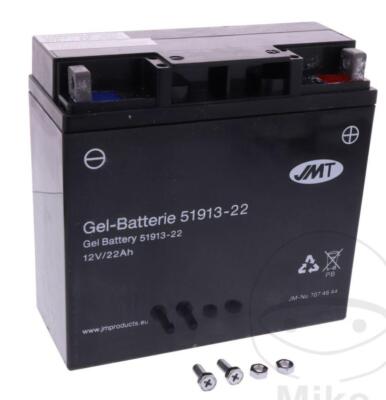 JMT Gel Batterie 12N19AH 12 V 22 Ah 300 A 183 x 79 x 171 mm
