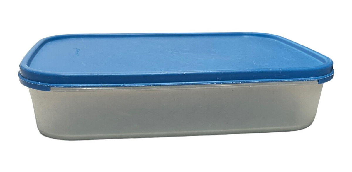 Tupperware TM-100 のカートリッジ 2本セット Vintage Tupperware Modular Mates Rectangular #1 Blue Seal Holds