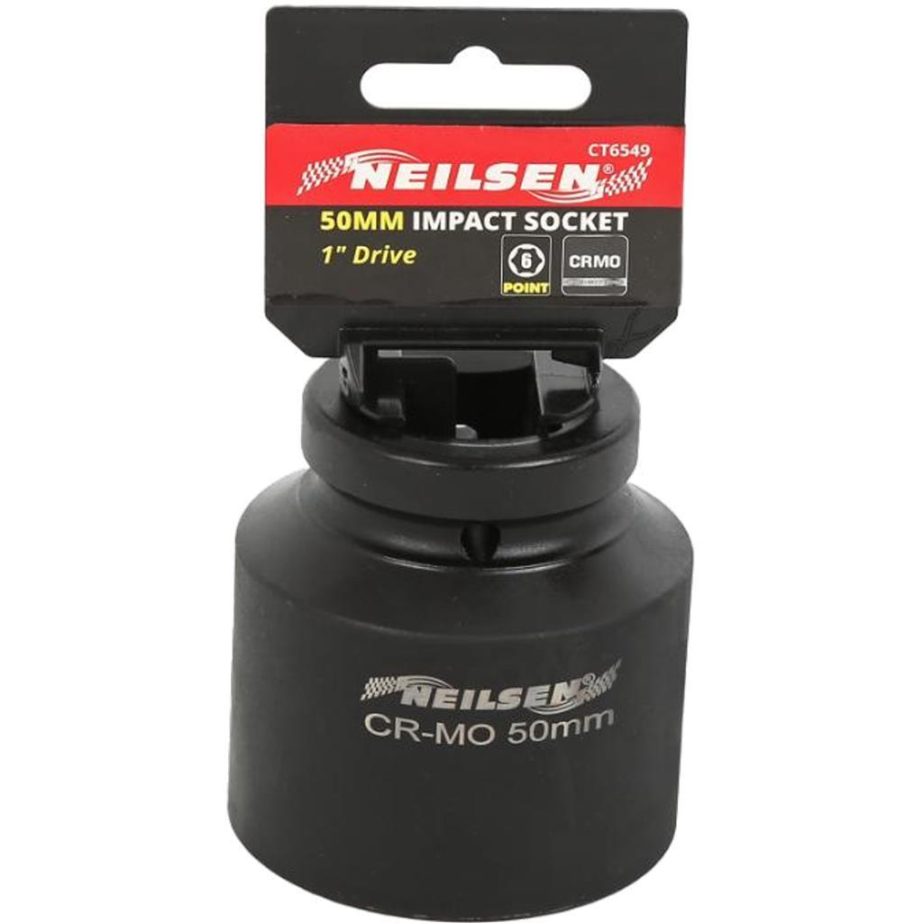 Neilsen 1"" Drive Standard Shallow Square Metric Single Impact Socket 50mm