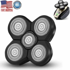 5-In-1 Rotary Electric Shaver 4D Replacement Bald Head Hair Beard Trimmer Razor