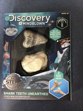 Discovery Mindblown Shark Teeth Unearthed 2pk Mini Excavation STEM Science Kit