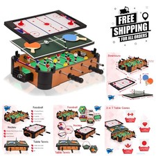 Lightweight Mini Table Games for Kids - Air Hockey, Foosball,  Table Tennis