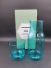 Jonathan Adler Biba Bedside Carafe Set (1) Carafe (1) Cup Blue Glass NEW IN BOX