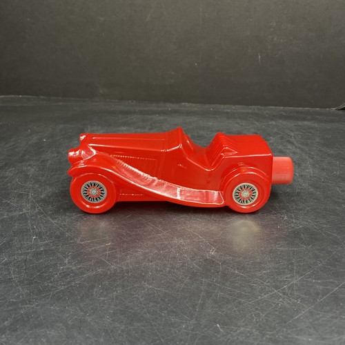 Vintage Avon 1936 MG After Shave Red Glass Bottle Man Cave Decor 70s Garage - Picture 7 of 12