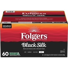 Black Silk Dark Roast Coffee Keurig K-Cup Pods 60 Count Box Bold Smooth Flavors