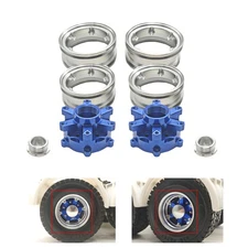 1:14 High Quality Aluminum Spoke Rear Wheel Hub for TAMIYA RC Lorry Truck Car