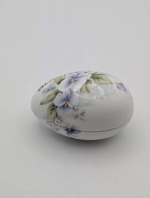 Peter Gosling Fine Bone China Glastonbury Eierschatulle - Vintage Schmuckschatulle
