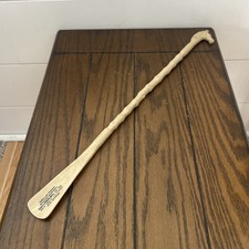 Vintage Long Handled Horse Head Plastic Bakelite Shoe Horn Marbled 19 1/2  beige