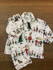 Pottery Barn Kids Christmas Grinch Pjs Pajamas Boy Girl Sz 2T