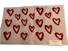 JUICY COUTURE Rug Valentines Day Bath Mat - PINK with RED hearts