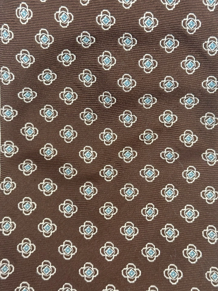 Corbata de seda geométrica marrón PAL ZILERI ITALIA Foto 2 de 3