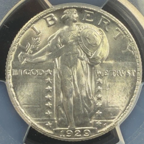 1929 SILVER STANDING LIBERTY QUARTER PCGS MS 64 FH WOW NO RESERVE