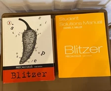 Blitzer Precalculus 3rd edition + Student Solutions Manual + CD D.S. Miller