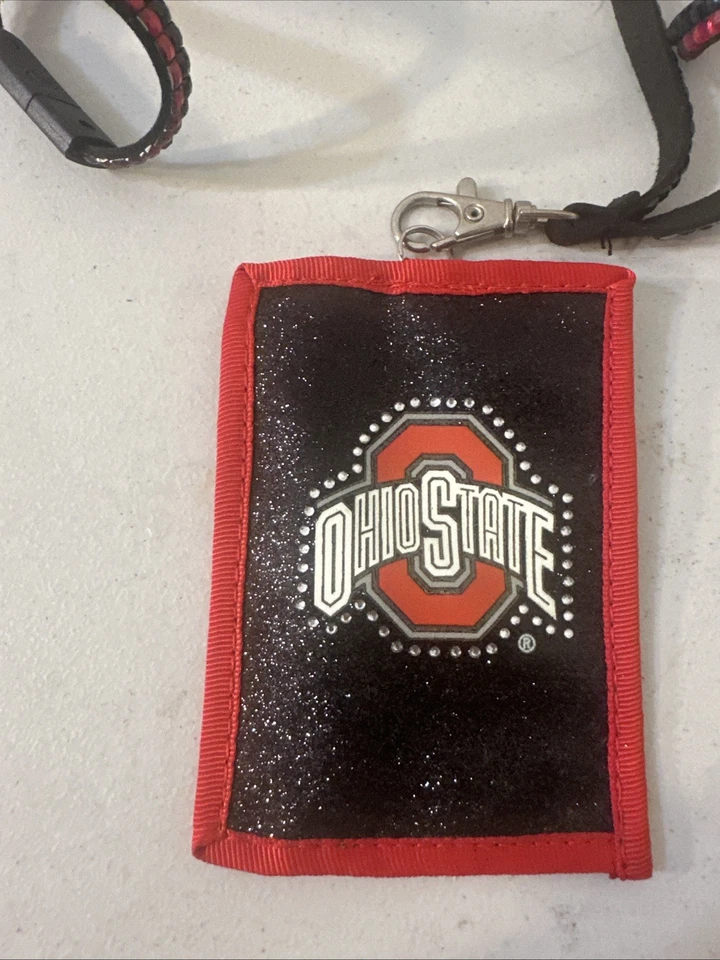 Ohio State University Buckeyes ID Card Holder And Lanyard - Image 2 of 4