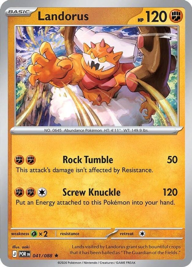 Pokemon Landorus (41/124) Perfect Order NM REVERSE HOLO