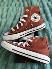 Converse All Star Kids Shoes Size 11 New In The Box Youth Sneakers Cedar Brown