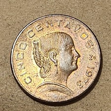 MONEDA DE CINCO (5) CENTAVOS MÉXICO 🇲🇽 1973