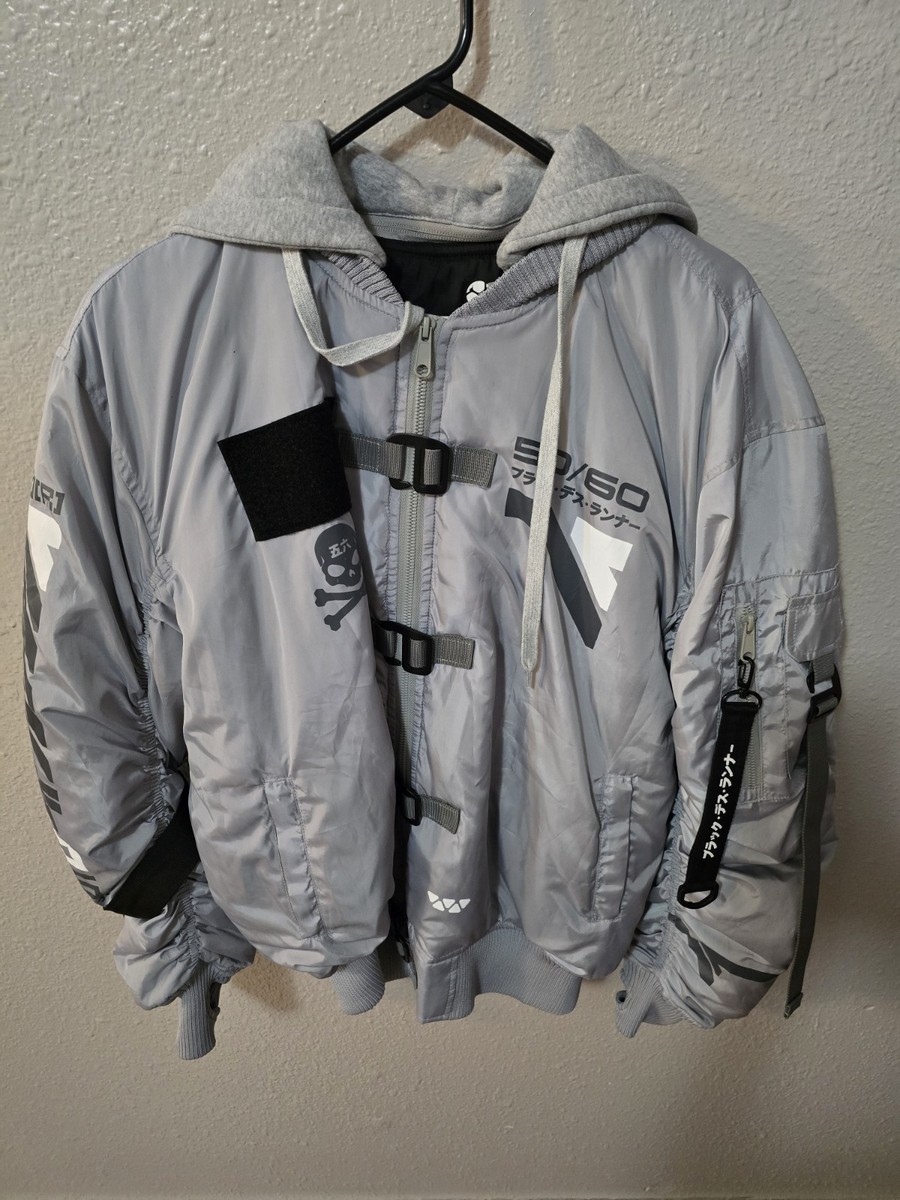 Pre-owned Machine56 Silver Bomber Jacket Batch Mens Size XL Pre-owned