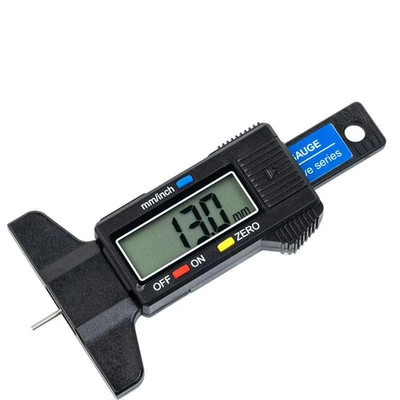 Digital Tire Tread Depth Gauge 0-25.4mm 0.01mm Resolution LCD Display for Cars