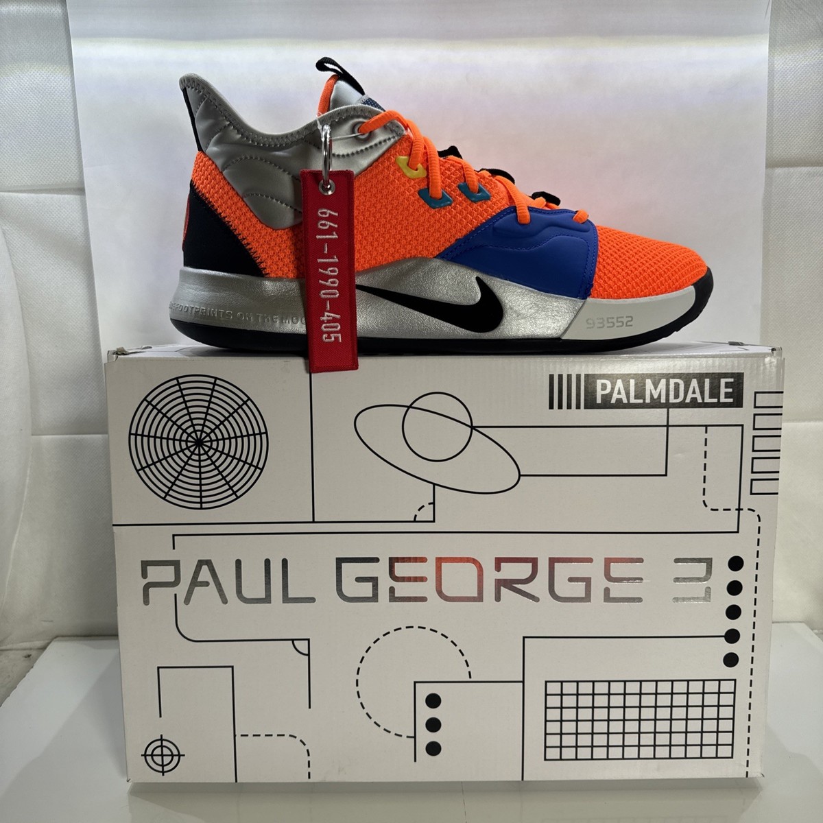 men's nike pg3 x nasa basketball shoes
