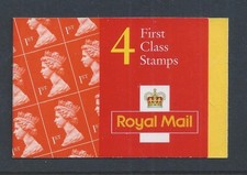 GB QEII 1997 HB12 DB20 (49) 4 x 1st class stamps Walsall Barcode Booklet MNH