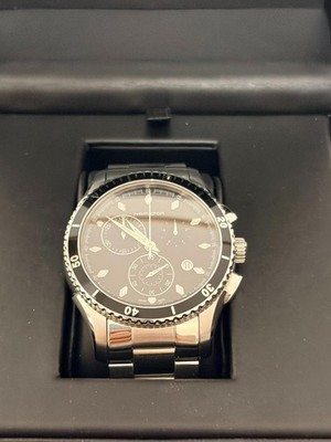 Hamilton Jazzmaster Seaview Chrono Quarzuhr H37512131 schwarzes Zifferblatt...
