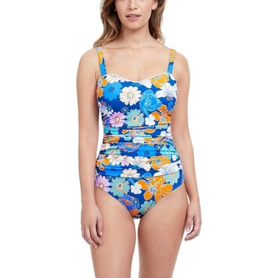 NWT PROFILE BY GOTTEX Rising Sun One-Piece Swimsuit. Size 8D