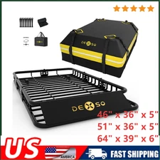 64" x 39" Universal Roof Rack Basket Rooftop Cargo Carrier Basket w/Luggage Bag