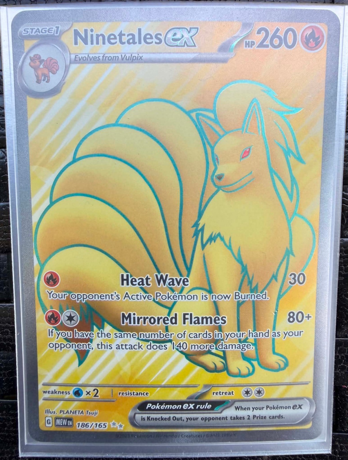 Ninetales ex 186/165 Scarlet & Violet 151 Holo Mint Condition