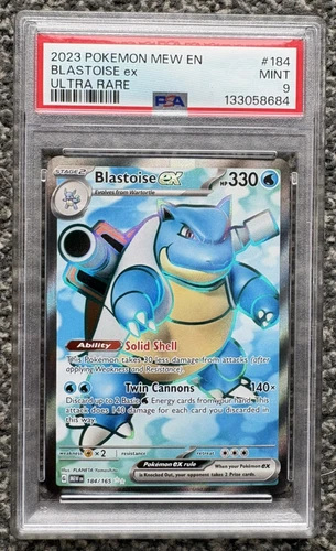 Pokémon 151 - Blastoise EX 184/165 - PSA 9