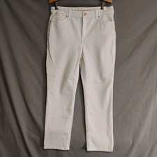 Chico's So Slimming Girlfriend Slim Leg Crop Jeans White Size 8 / 1.5 Regular