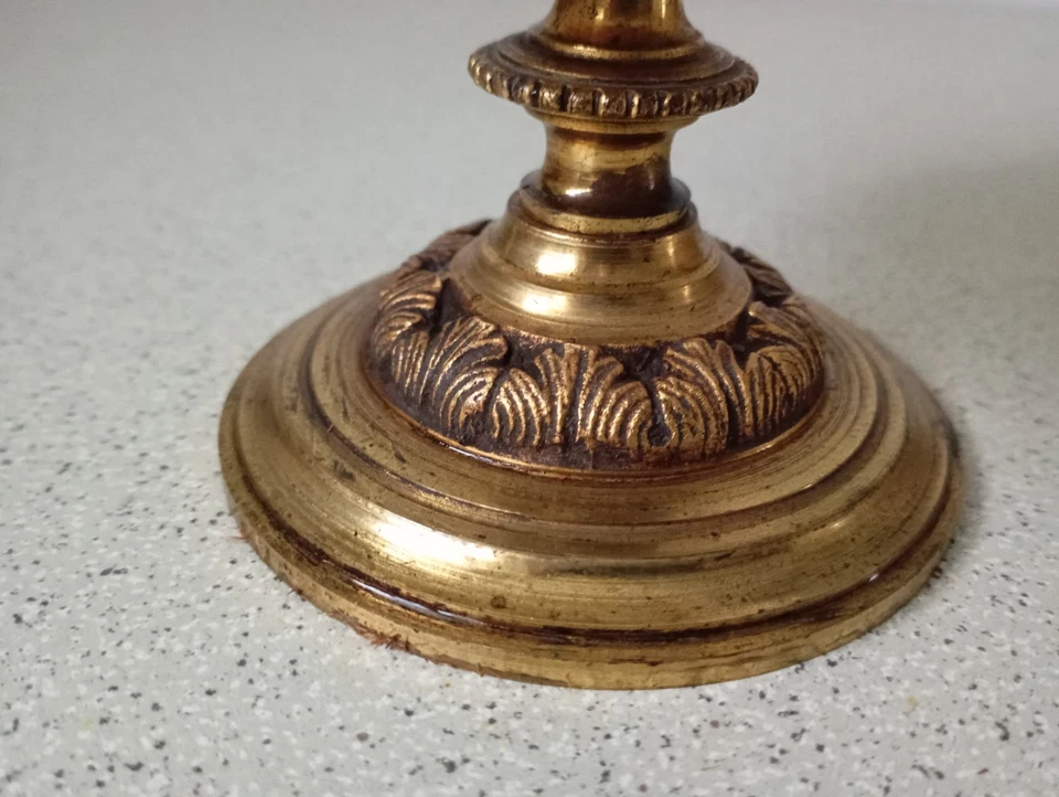 COUPE OPALINE  PIED EN BRONZE - Photo 4/4