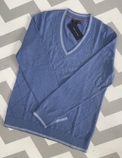 Women Tommy Hilfiger Knit V-Neck Sweater Size L/100 Authentic Brand New