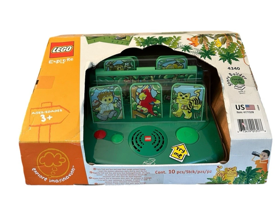 Vintage Lego Explore Electronic Story Builder Jungle Jam 4340 10PC RARE NIB 2002 - Image 2 of 4