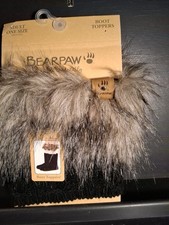 Boot Toppers From Bearpaw . One Size Fits A l. Fur Over Crocheted Top