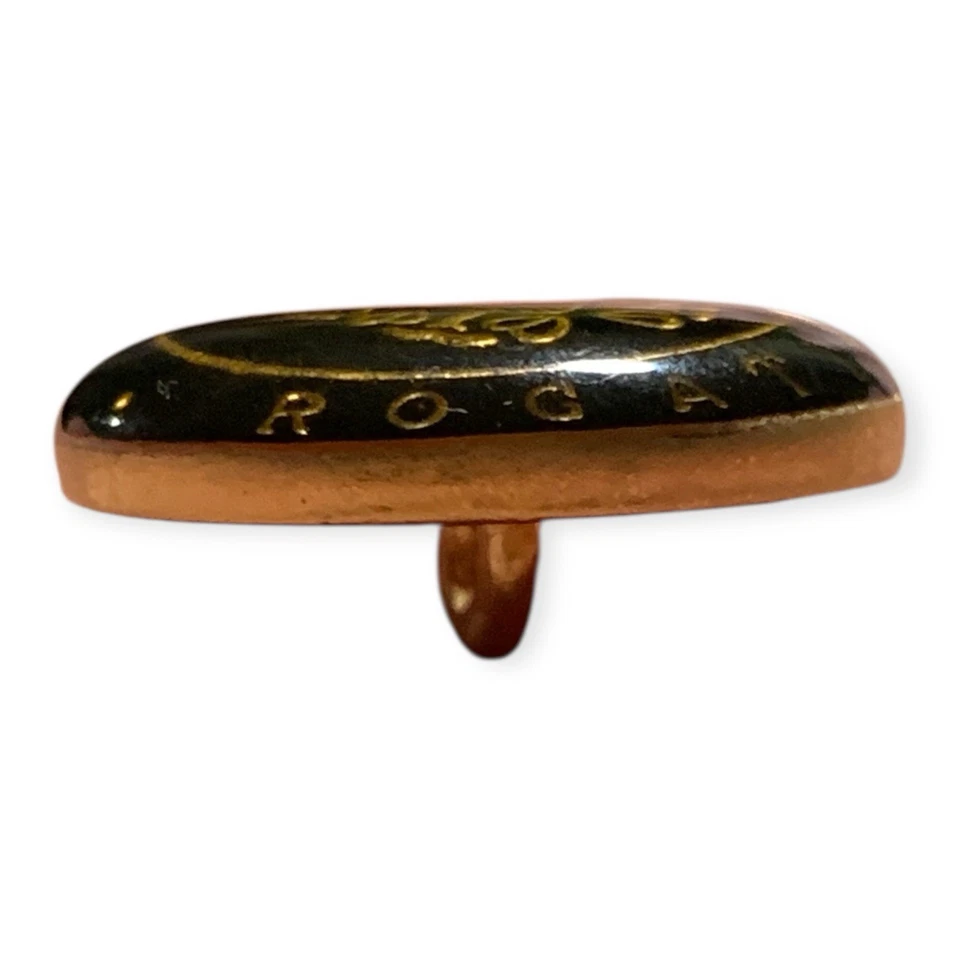 Suit Jacket Blazer Buttons Coat Of Arms Gold Black Enamel Vintage Button Rogatis - Image 4 of 4