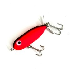 Heddon Tiny Torpedo Vintage Fishing Lure, Used, Small Chips, Rusted Hooks