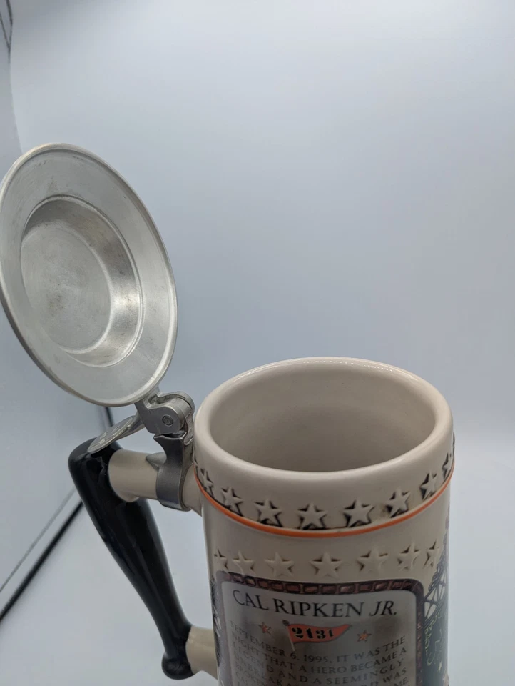 Cal Ripken Jr Beer Stein Mug A League Of His Own By Longton Crown # L 3037 MLB - Image 4 of 4