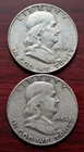 (SILVER) 1950/1954 Benjamin Franklin Half Dollars