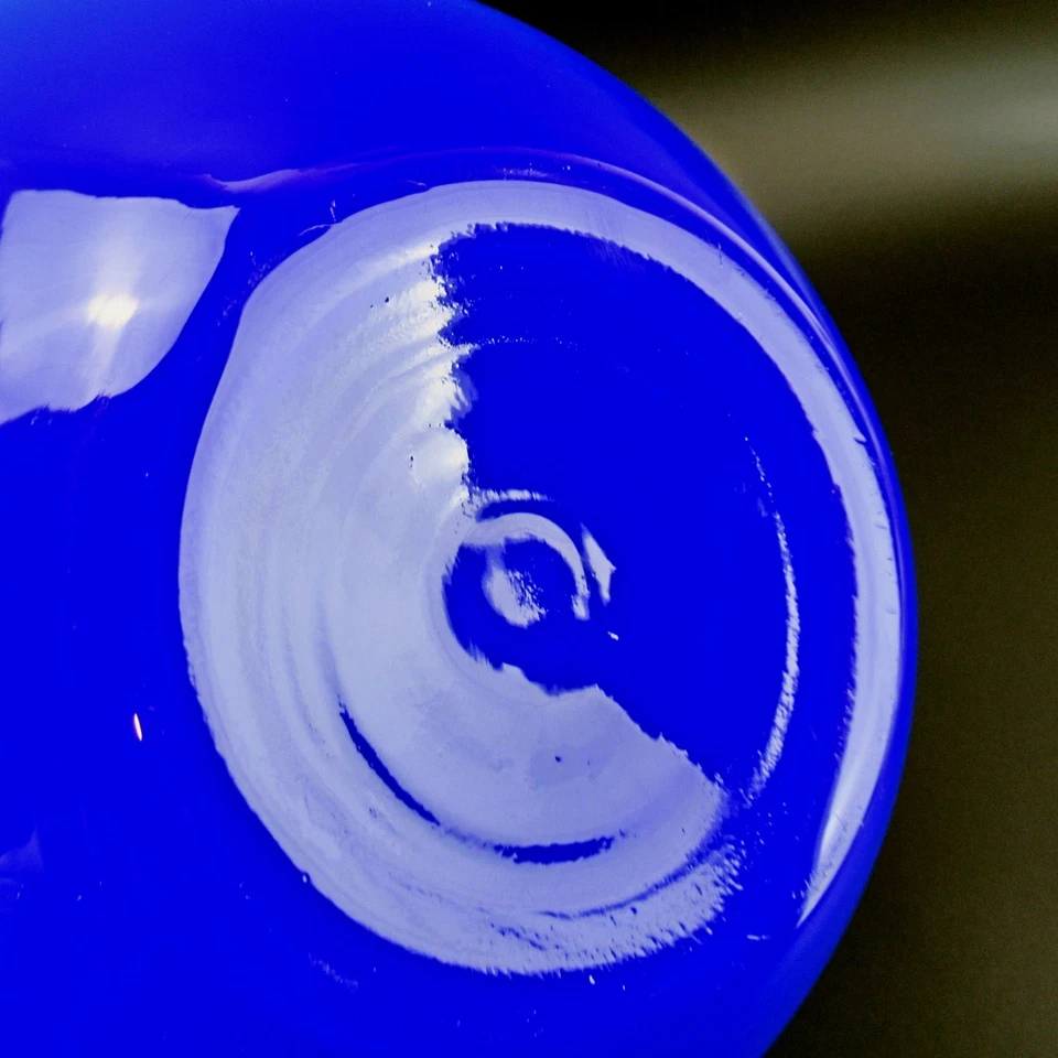 Designer Vase Überfangglas Blau/Weiss Vintage Retro 70er Jahre Cased Glass 27cm - Bild 4 von 4
