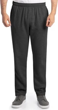 Fruit of the Loom Mens Eversoft Fleece Open Bottom Sweatpants with Pockets
