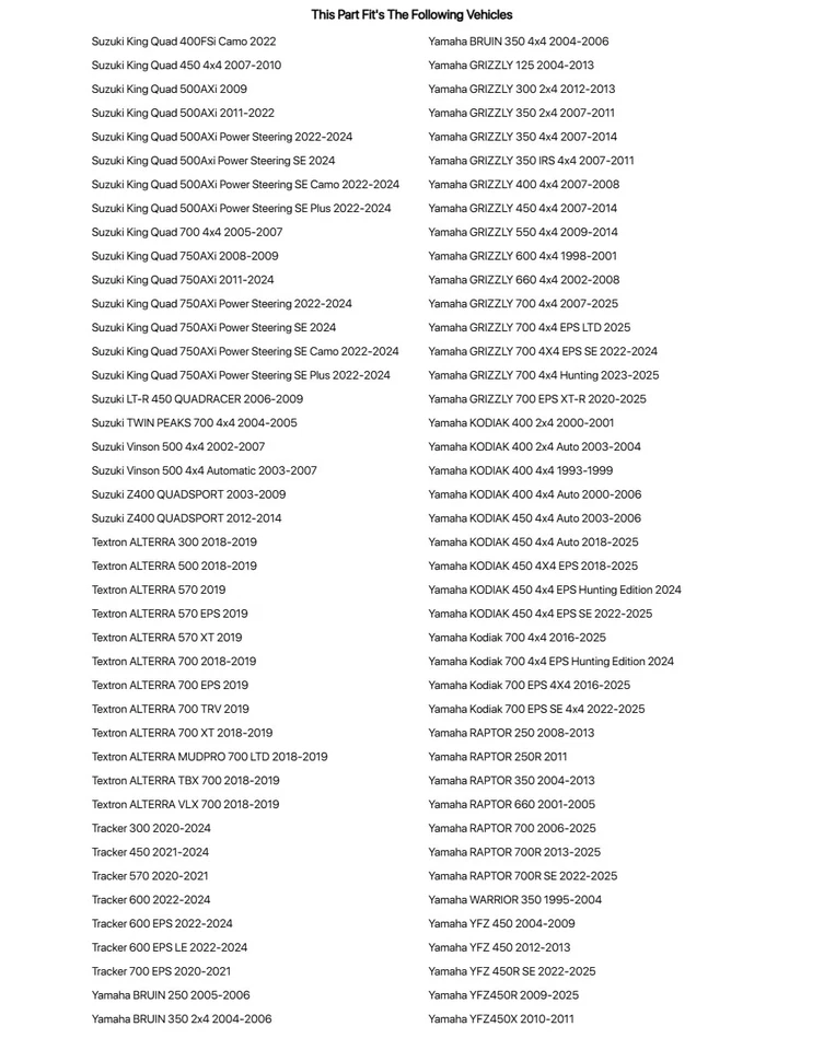 Kit de bocina y señal Tusk ATV con señales de montaje empotrado para ARCTIC CAT Mudpro 700 H1 Foto 4 de 4