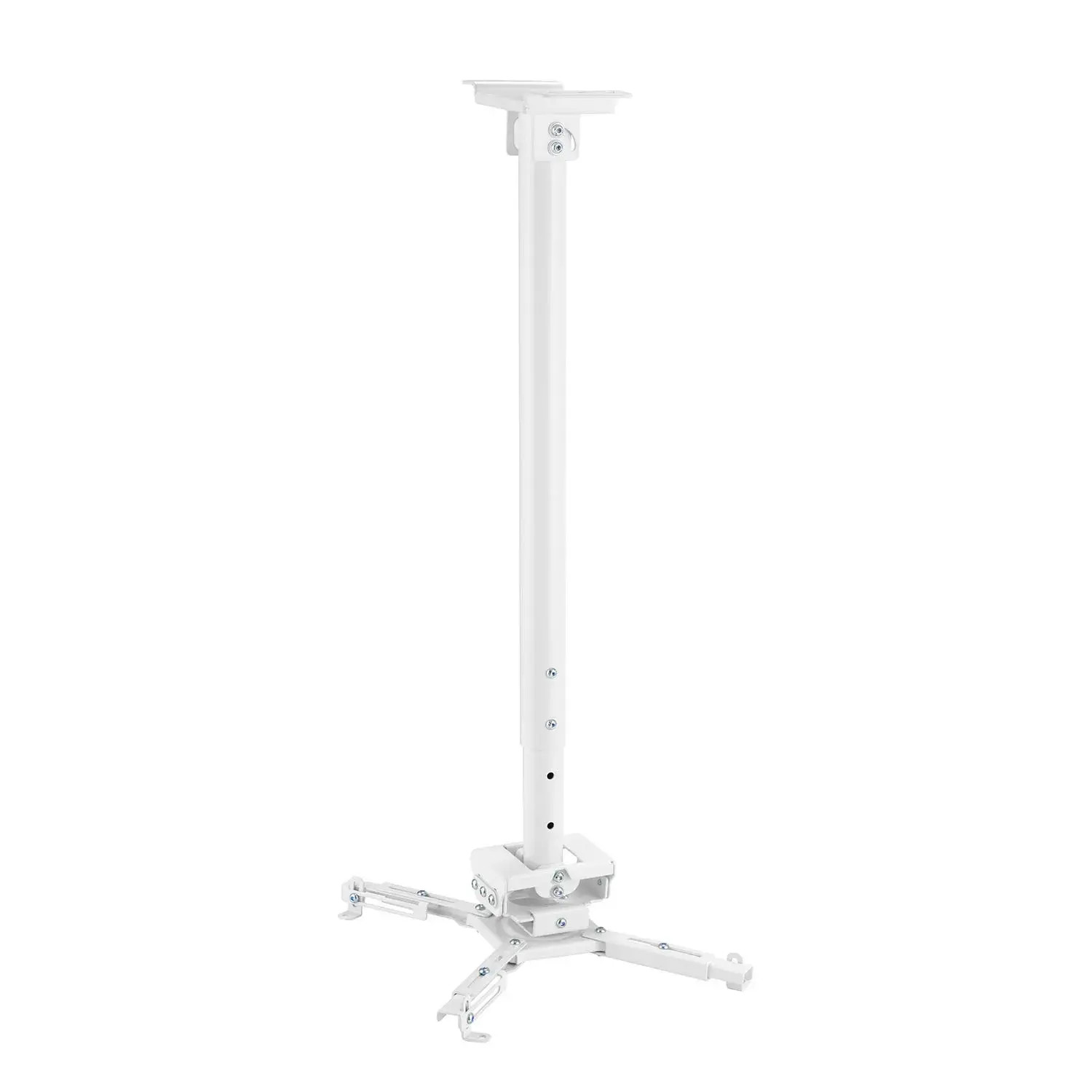 Support plafond vidéoprojecteur réglable hauteur 75-115cm blanc universel
