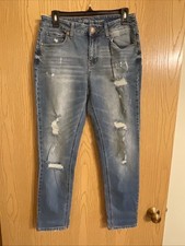 Women's Maurices Jeans Distressed Skinny stretch Size 6