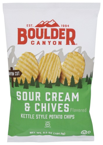 Boulder Canyon Chip Cut Canyon Sour Cream N Schnittlauch 6,5 oz 12er Pack - Bild 1 von 1